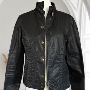 Banana Republic Black Moto-Style Jacket – XS Petite
